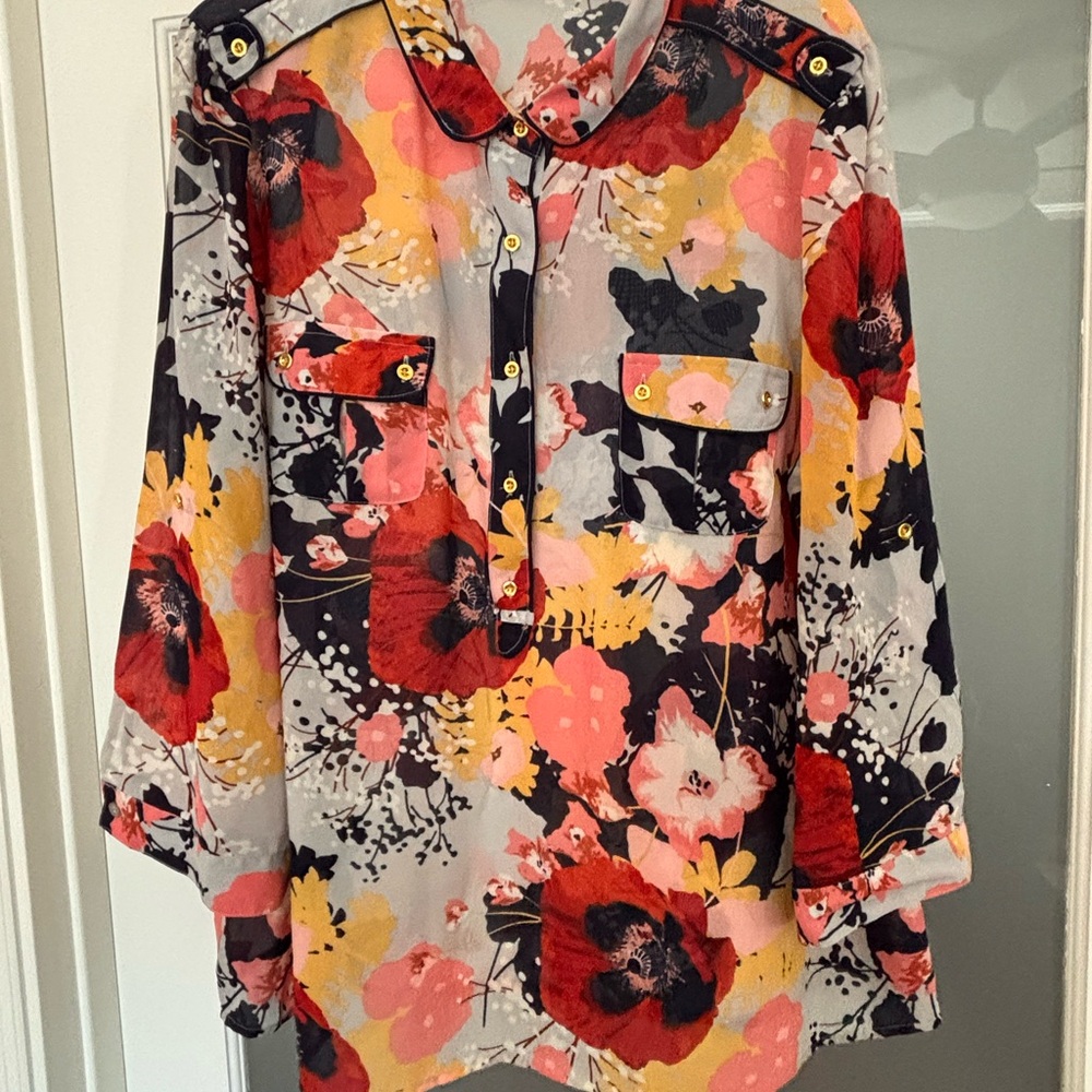 a.n.a Multicolor Floral Blouse